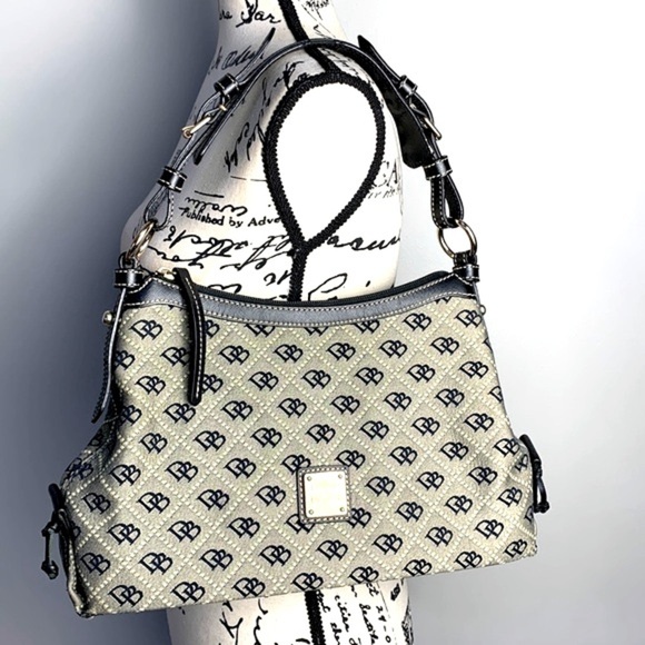 Dooney & Bourke Signature East/West Slouch Bag, Small - Picture 2 of 10